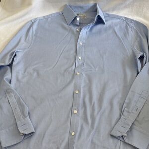 Men's Custom-made Blue Dress Shirt